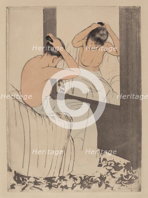 The Coiffure, 1890-1891. Creator: Mary Cassatt.