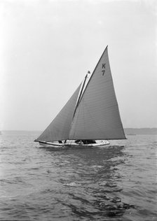 The 7 Metre 'Ginevra' (K7), 1913. Creator: Kirk & Sons of Cowes.