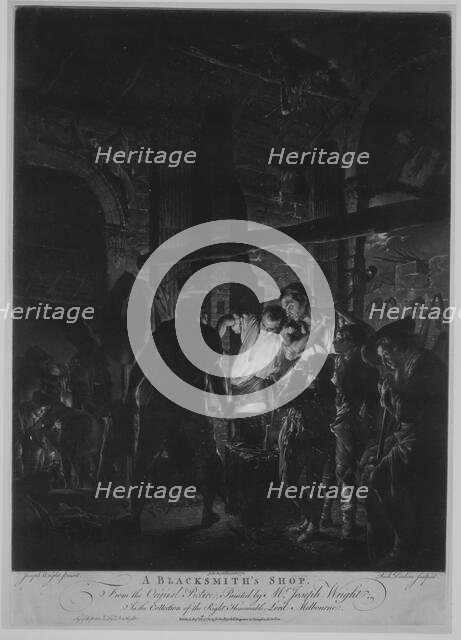 A Blacksmith's Shop, August 25, 1771. Creator: Richard Earlom.