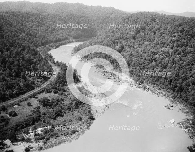 New River canyon, W. Va., from Hawk's Nest, c.between 1910 and 1920. Creator: Unknown.