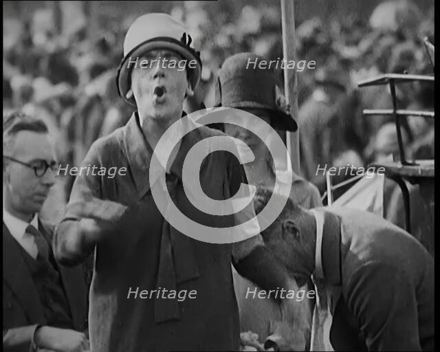 Ellen Wilkinson, Labour Politician Giving a Speech in Support of the General Strike, 1926. Creator: British Pathe Ltd.