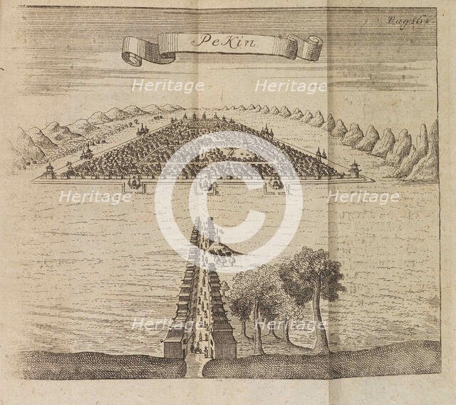 Beijing. Travelogue of an embassy to Beijing arranged by Tsar Peter I the Great, 1719. Creator: Unverzagt, Georg Johann (1701-1767).