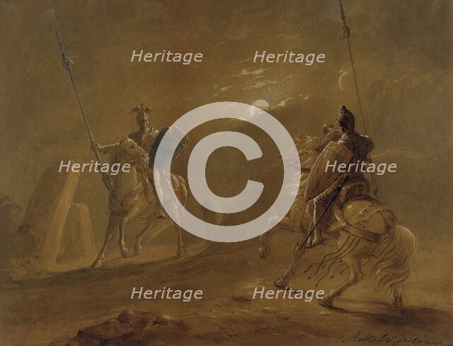 Knight's Encounter, 1855. Creator: Robert Walter Weir.