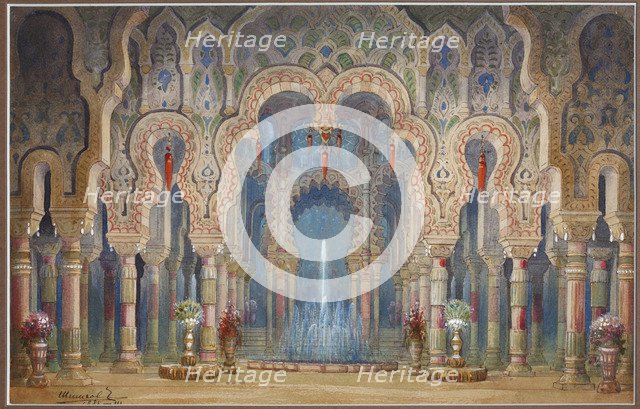 Stage design for the opera Ruslan and Lyudmila by M. Glinka.