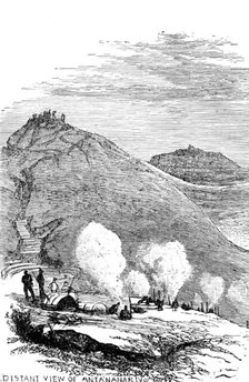 Sketches in Madagascar: distant view of Antananarivo, 1883. Creator: Unknown.