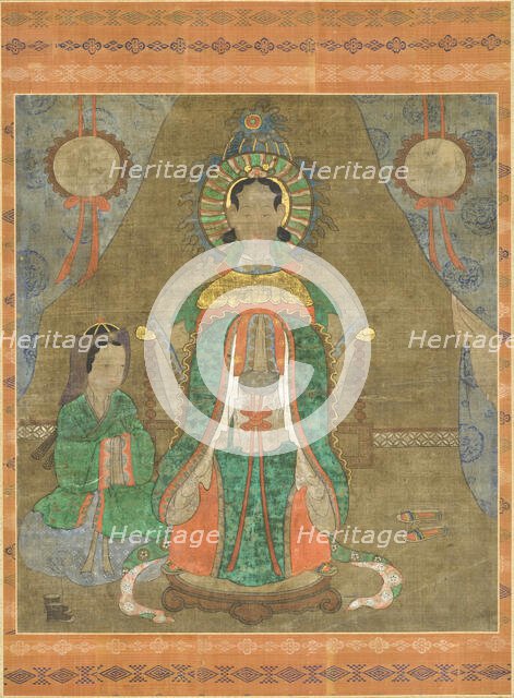 Spirit of a Noble Woman (Probably Princess Pari) and Attendant, 18th century. Creator: Anon.