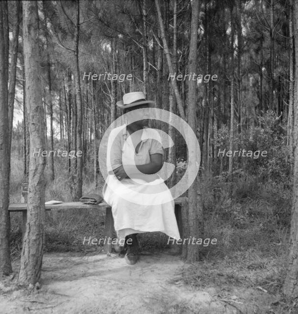 Negro landowner waiting for the bus, Mississippi, 1937. Creator: Dorothea Lange.