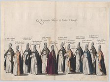 Plate 11: Members of the clergy marching in the funeral procession of Archduke Albert of A..., 1623. Creator: Cornelis Galle I.