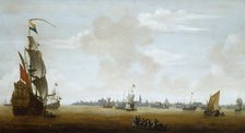 'View of Amsterdam from the Sea',  17th century. Artist: Peter van den Velde
