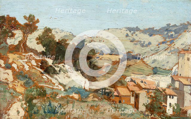 Landscape near Roquevaire in Provence, 1861. Creator: Jean-Baptiste-Camille Corot.