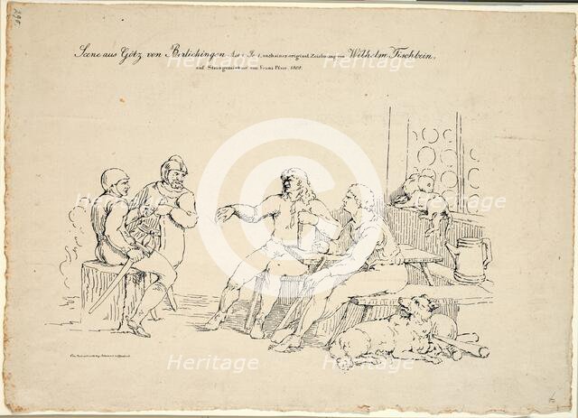 Act 1, Scene 1 from Götz van Berlichingen, 1805. Creator: Franz Pforr.