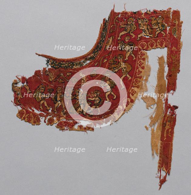 Neckband and Clavus from a Tunic, 600s - 700s. Creator: Unknown.