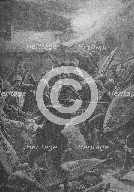 There Was A Hand-To-Hand Struggle, 1902. Artist: WR Wollen.