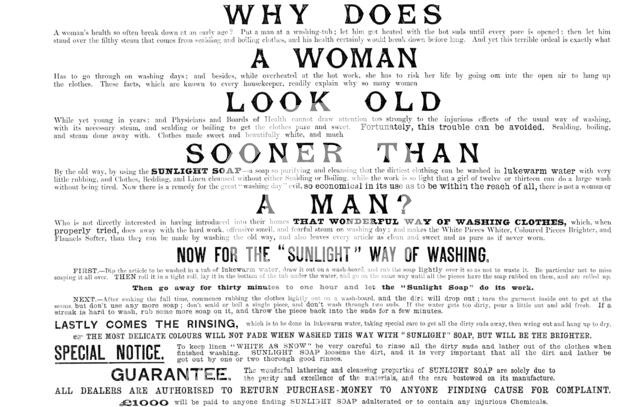 Advertisement for Sunlight Soap, 1890. Creator: Unknown.