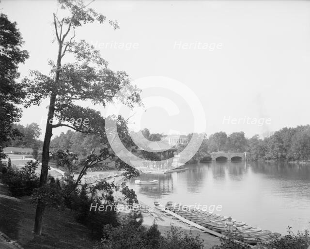 Lake in Delaware Park, Buffalo, N.Y., c1908. Creator: Unknown.