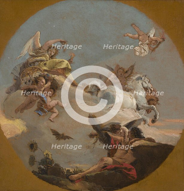 The Chariot Of Aurora, c1734. Creator: Giovanni Battista Tiepolo.