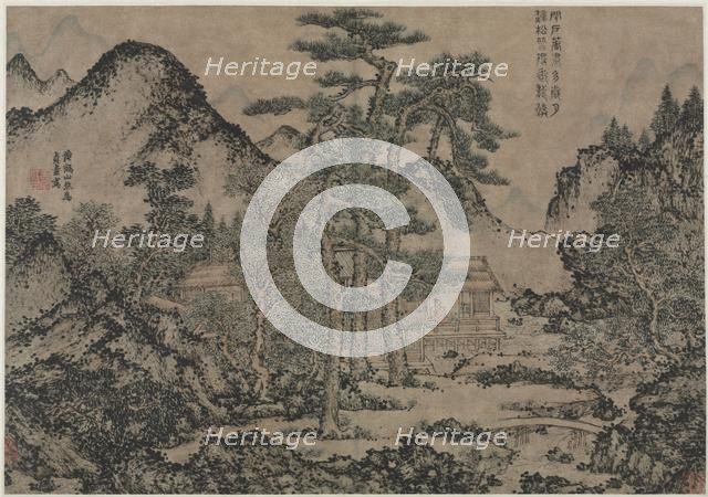 Writing Books under the Pine Trees, 1279-1368. Creator: Wang Meng (Chinese, c. 1308-1385).