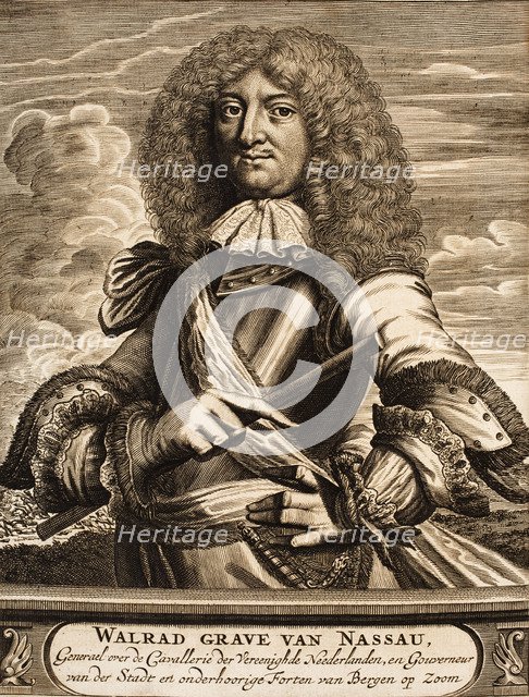 Portrait of Prince Walrad of Nassau-Usingen (1635-1702) (From: Schauplatz des Krieges), 1675. Creator: Anonymous.