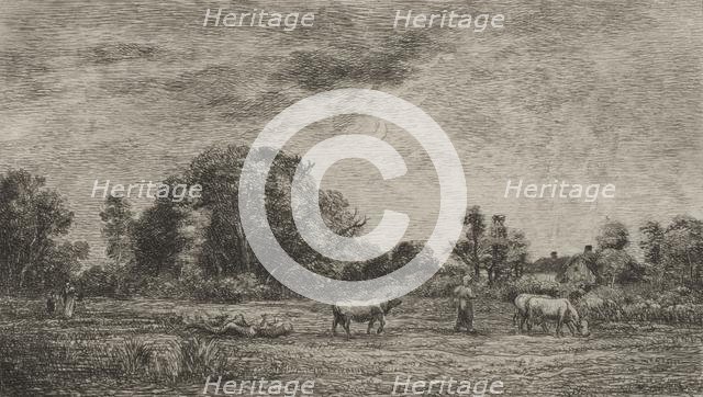 Moonrise, 1861. Creator: Charles François Daubigny (French, 1817-1878); Auguste Delâtre (5th state); A. Salmon (6th state).