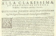 Corona delle Nobili et Virtuose Donne: Libro I-IV, page 58 (recto), 1601. Creator: Unknown.