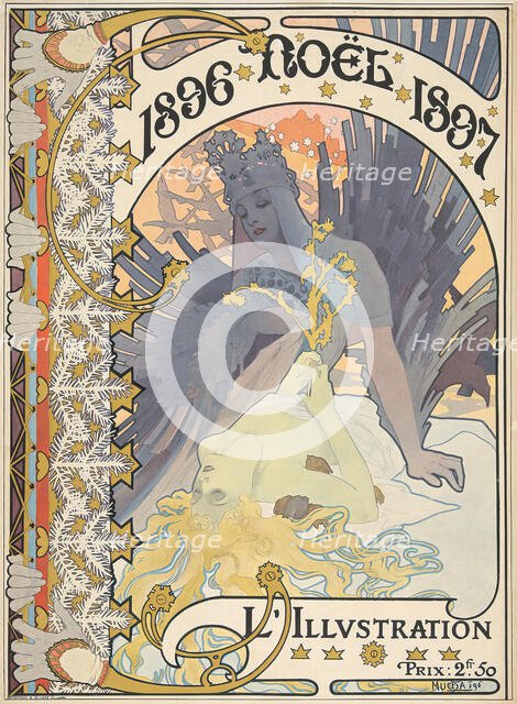 L'Illustration: 1896 Noël 1897, 1896. Creator: Mucha, Alfons Marie (1860-1939).