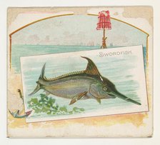 Swordfish, from Fish from American Waters series (N39) for Allen & Ginter Cigarettes, 1889. Creator: Allen & Ginter.