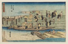 Woodblock print - River scene, 1797-1858. Artist: Ando Hiroshige.