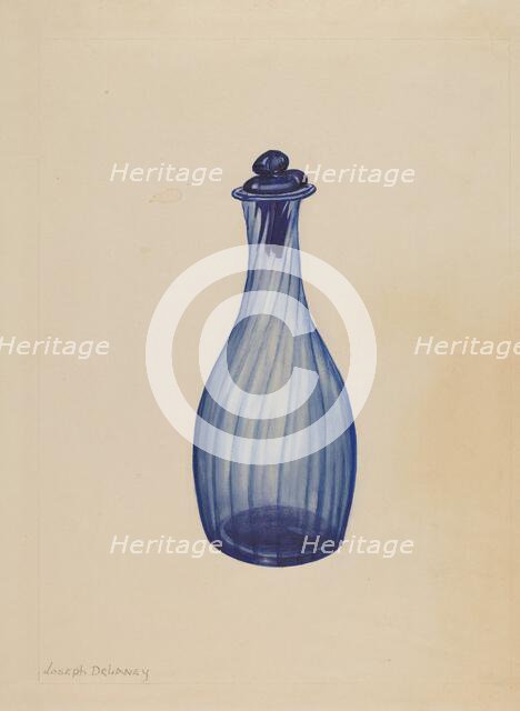 Bottle for Toilet Water, c. 1940. Creator: Joseph Delaney.