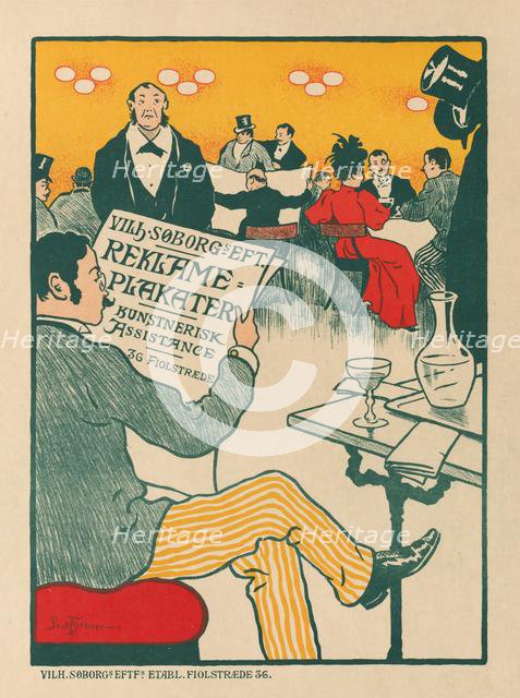 Masters of the Poster: Poster for Exhibition of Artistic Posters of Wilhelm Söborg , c. 1895. Creator: Paul Gustav Fischer (Danish, 1860-1934); Soborg, Copenhagen.
