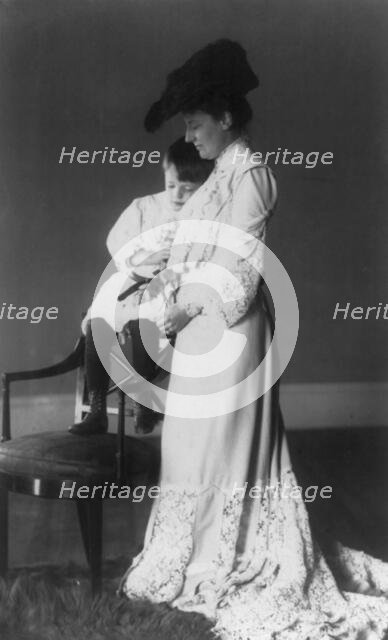 Edith Kermit Roosevelt with Quentin, 1902. Creator: Frances Benjamin Johnston.