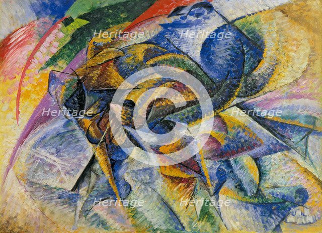 Dynamism of a Cyclist (Dinamismo di un Ciclista), 1913.