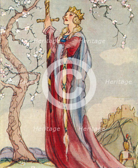 Queen Guinevere consort of King Arthur, 1937. Artist: Alexander K MacDonald