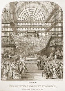 Opening of Crystal Palace at Sydenham by Queen Victoria on June 10th 1854. Creator: Thomas Hosmer Shepherd (1792-1864).