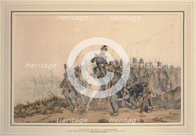 The Battle of the Alma on 20 September 1854, 1854. Artist: Norie, Orlando (1832-1901)