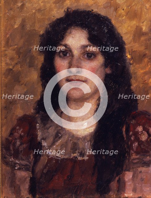 Portrait of the artist's wife, 1888. Artist: Surikov, Vasili Ivanovich (1848-1916)