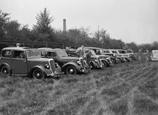 Standard Nine 1936 1052 cc. Reg. No.  BRU64. Entry No: 28 . Left of centre: Standard Flying Twelve 1 Artist: Bill Brunell.