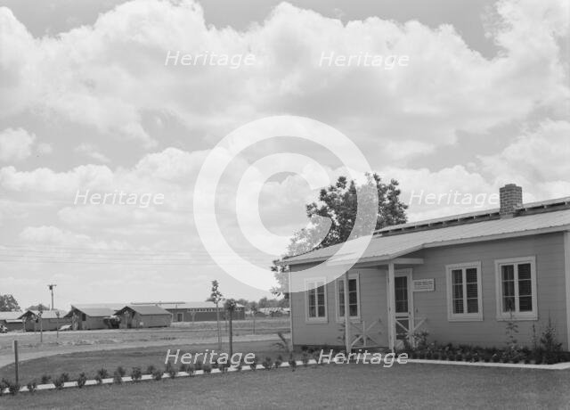 View of FSA camp, showing clinic in foreground, Tulare County, California, 1939. Creator: Dorothea Lange.
