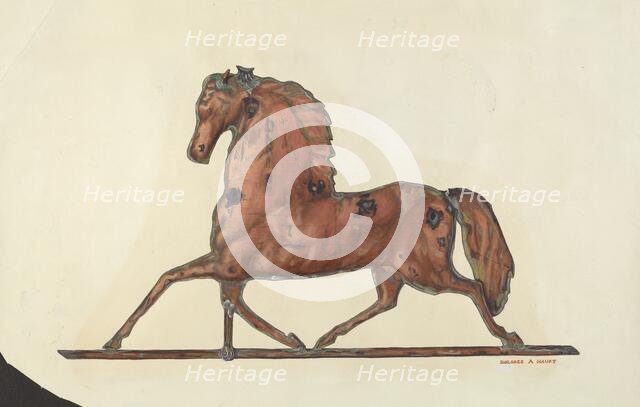 Horse Weather Vane, 1935/1942. Creator: Dolores Haupt.