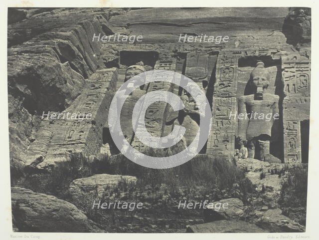 Ibsamboul, Partie Méridionale Du Spéos D'Hathor; Nubie, 1849/51, printed 1852. Creator: Maxime du Camp.