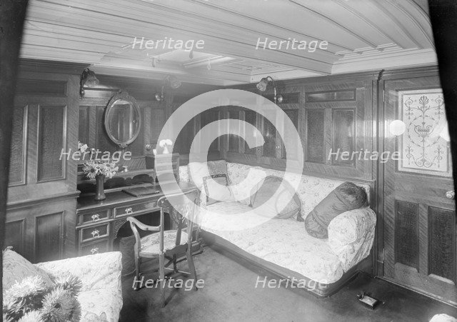 Interior of boudoir on 'Venetia', 1920. Creator: Kirk & Sons of Cowes.