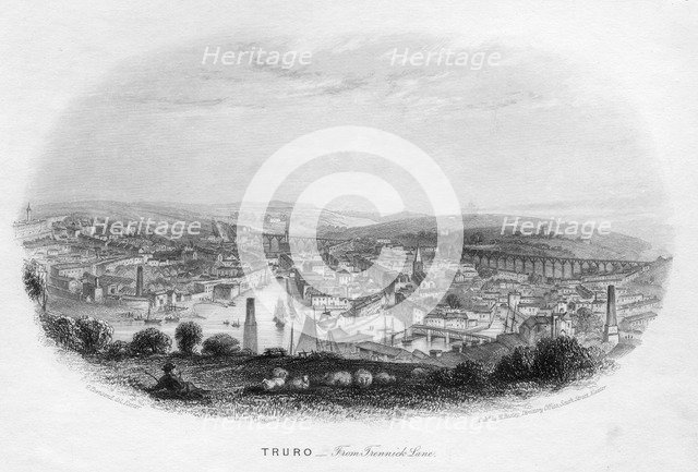 'Truro, from Trennick Lane', 1860. Artist: Unknown
