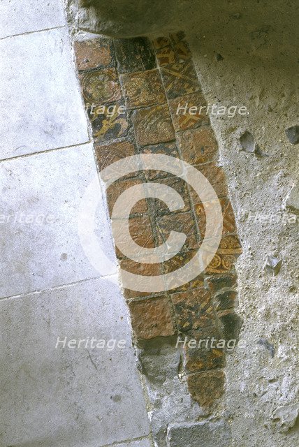 Tiles at St Augustine's Abbey, Canterbury, Kent, 1996. Artist: J Bailey