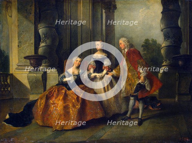 Scene from the Tragedy Le Comte d'Essex by Thomas Corneille', 1734. Creator: Lancret, Nicolas (1690-1743).