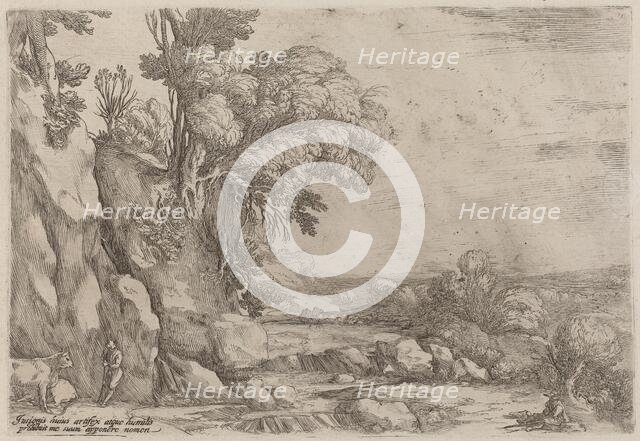 Landscape with Resting Herdsmen, 1638. Creator: Ercole Bazicaluva.