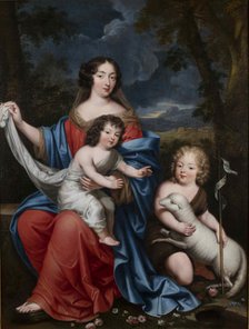 Portrait of Madame de Maintenon (1635-1719), with the Natural Children of Louis XIV, 17th century. Creator: Mignard, Pierre (1612-1695).