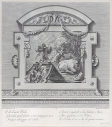 Plate 24: Ulysses's companions stealing the oxen sacred to Apollo, 1756. Creators: Bartolomeo Crivellari, Gabriel Söderling.