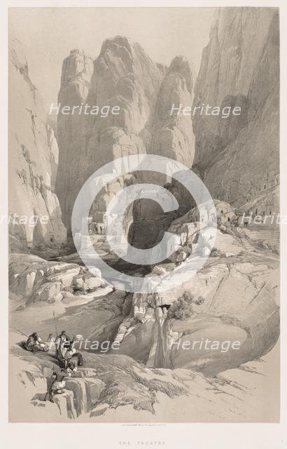 The Holy Land, Syria, Idumea, Arabia, Egypt & Nubia (Vol. III): Entrance to Petra, 1842. Creator: Louis Haghe (British, 1806-1885); F.G. Moon.