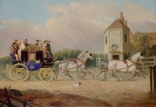 Stourbridge to Birmingham Royal Mail Coach, 1842.  Creator: W. J. Pringle.