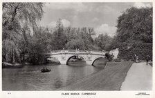 Clare Bridge, Cambridge, 1940s. Creator: Stearn.