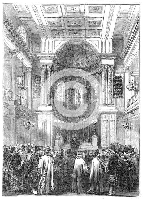 Election of Rabbi, at the Synagogue, Great St. Helen's, 1844. Creator: Unknown.